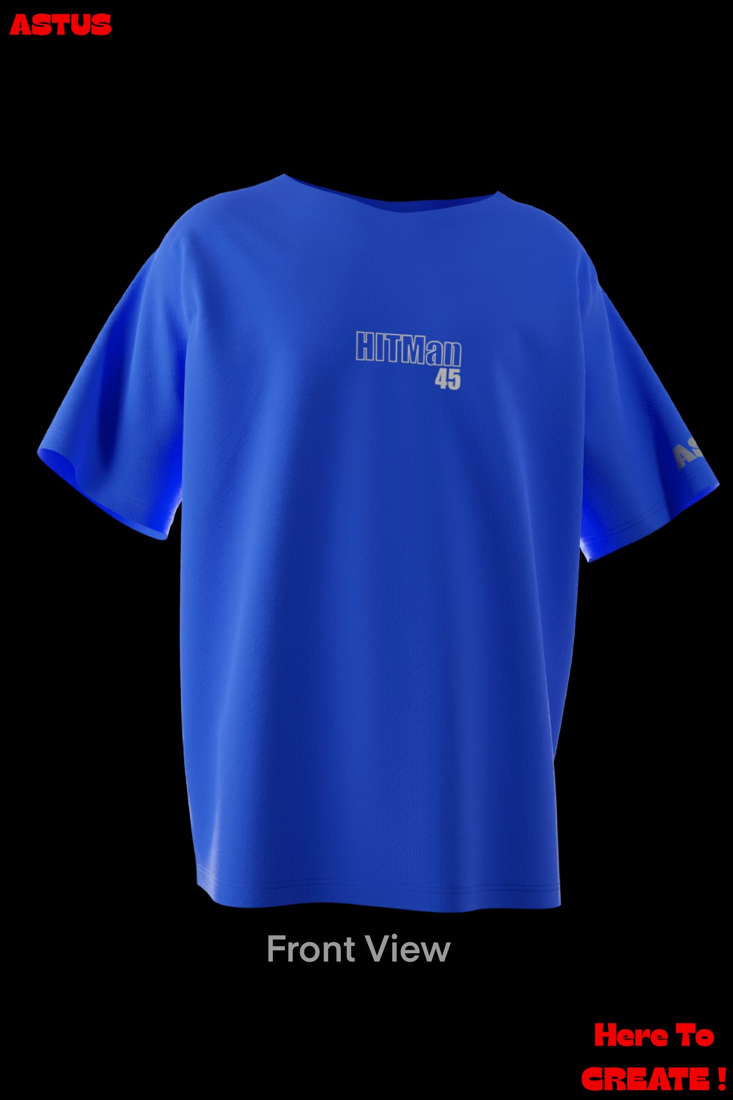 "HITMAN" Cricket Graphic Oversized fit T-shirt