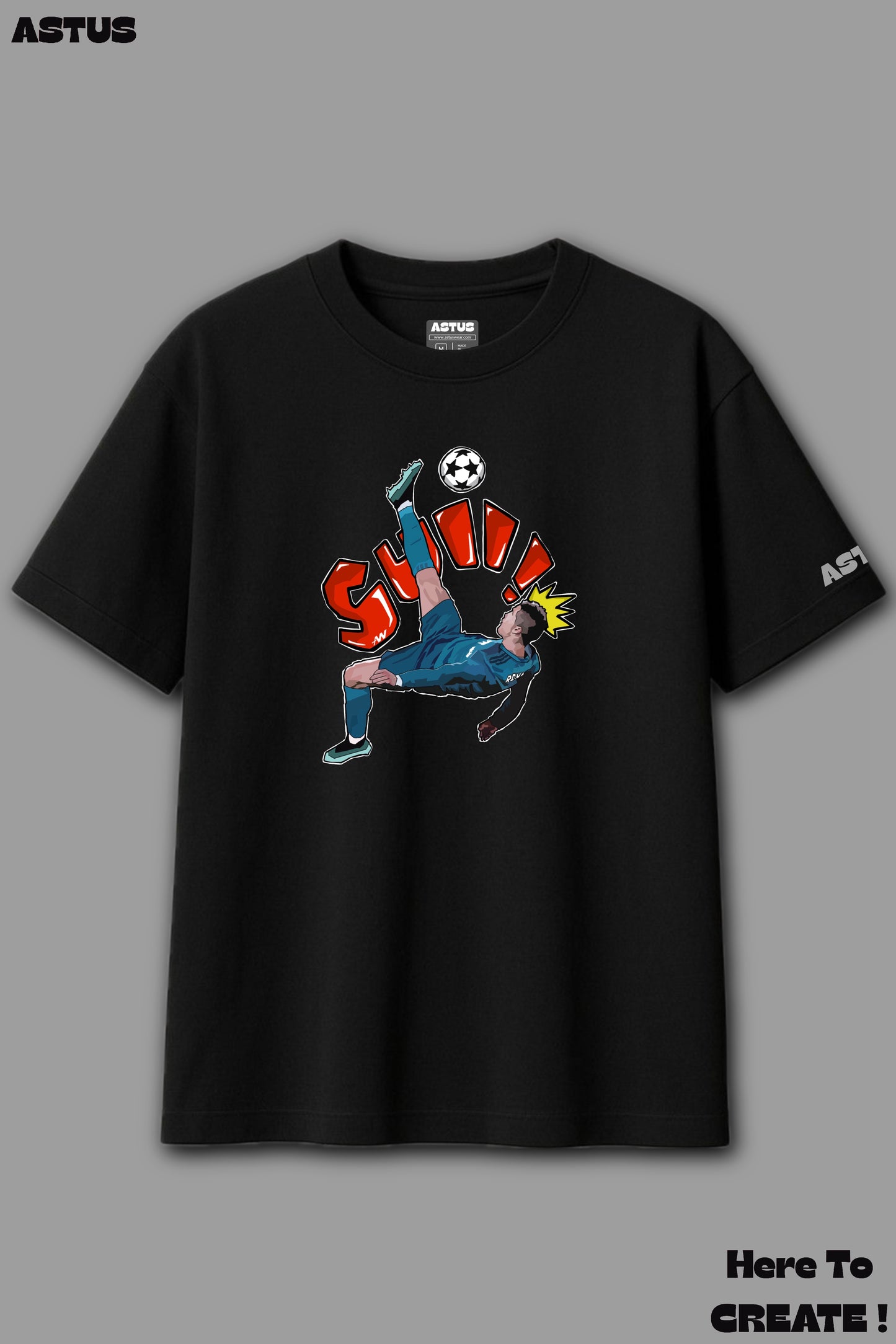 “CR7 Real Madrid" Football Graphic Men's Oversized fit Cotton T-shirt
