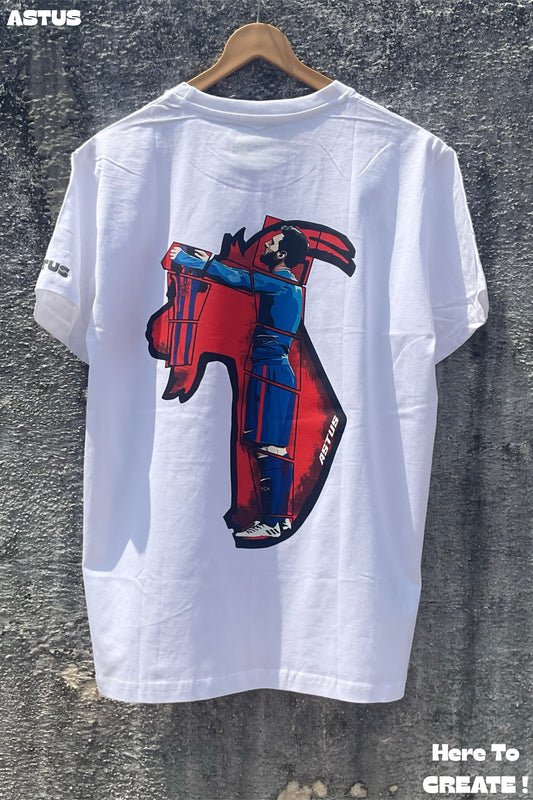 “G.O.A.T MESSI" Football Graphic Oversized fit T-shirt