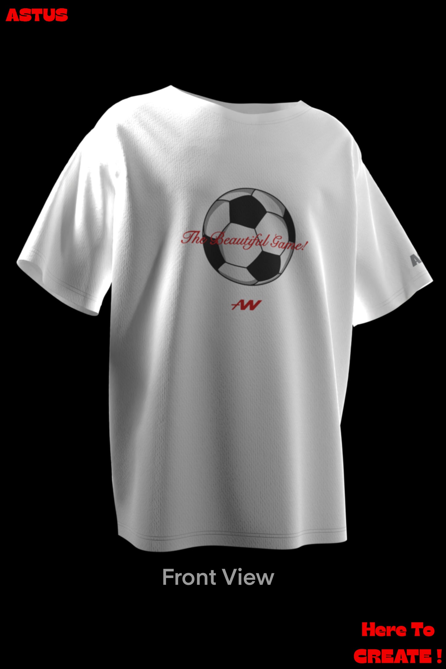 “The Beautiful Game" Football Graphic Oversized fit T-shirt