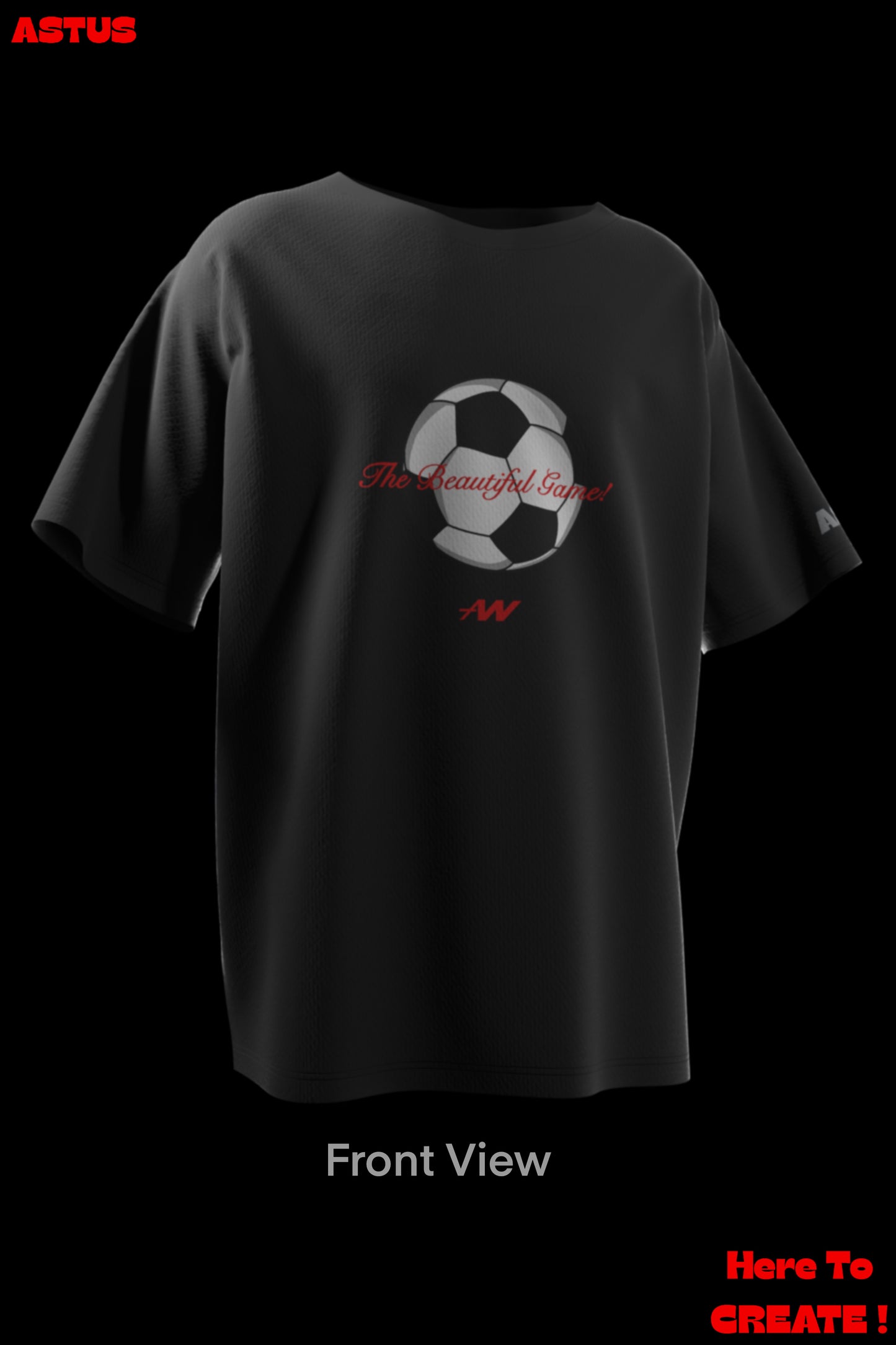 “The Beautiful Game" Football Graphic Oversized fit T-shirt