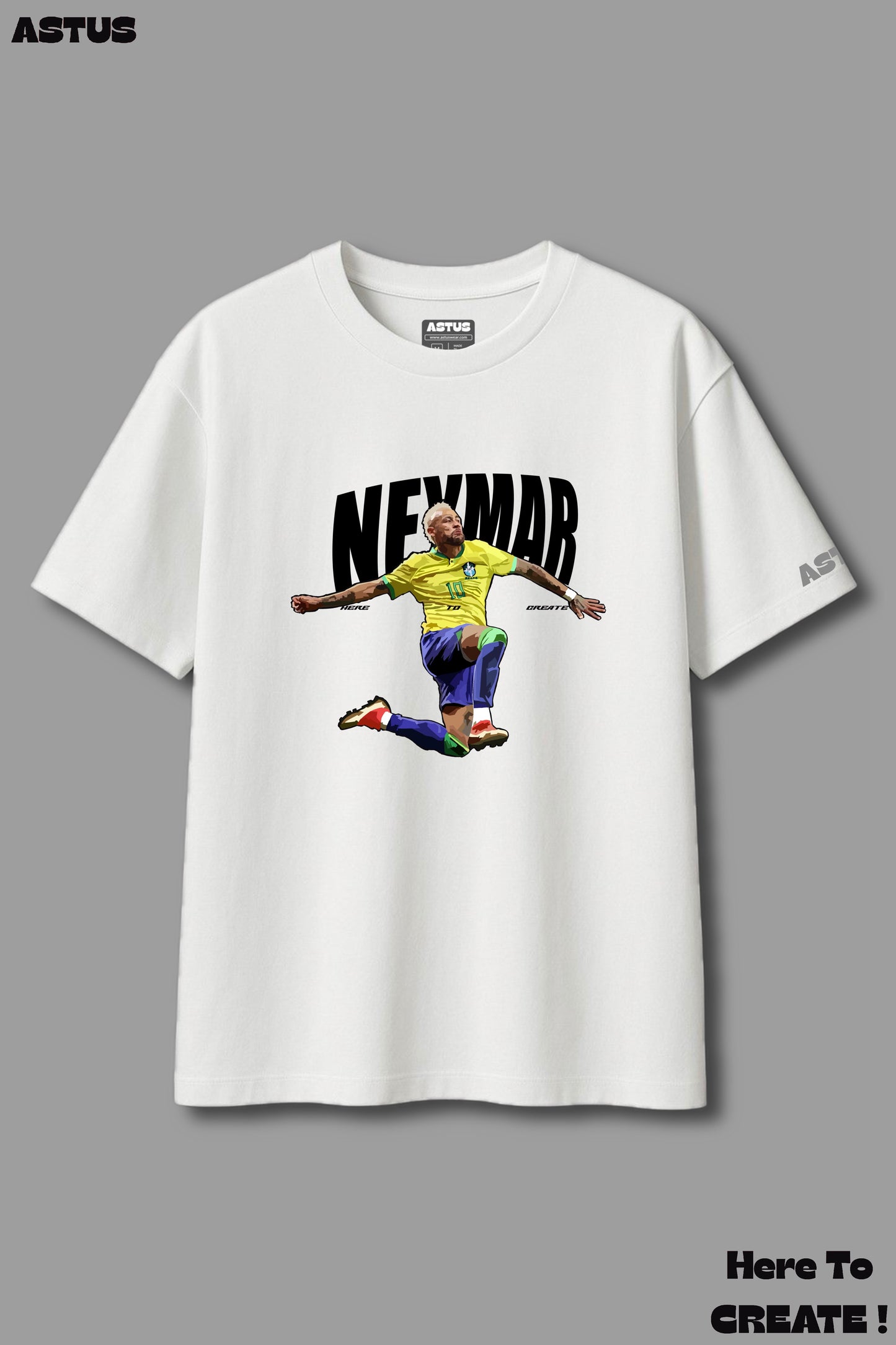 “NEYMAR" Football Graphic Men's Oversized fit Cotton T-shirt
