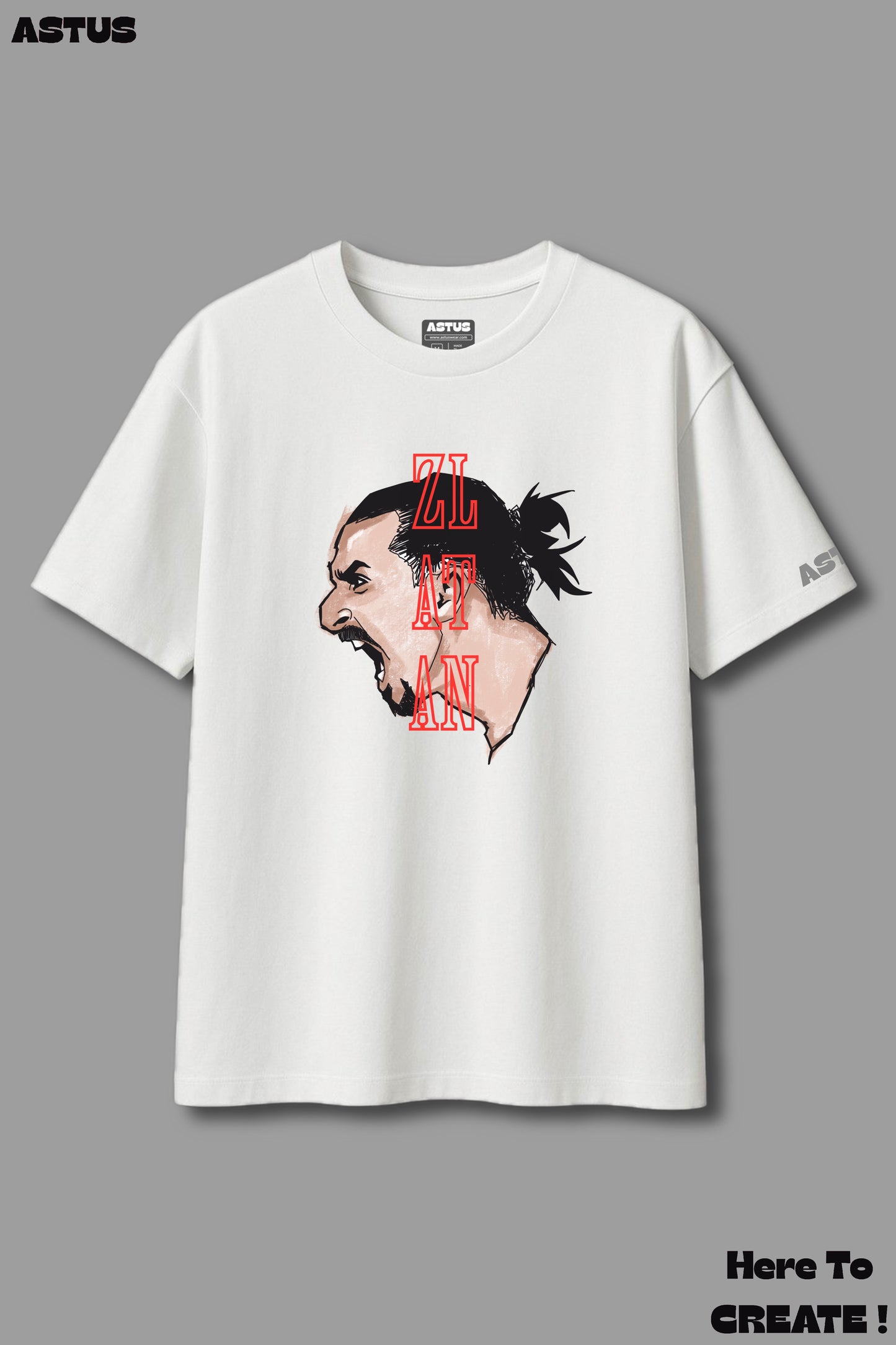 “ZLATAN" Football Graphic Men's Oversized fit Cotton T-shirt