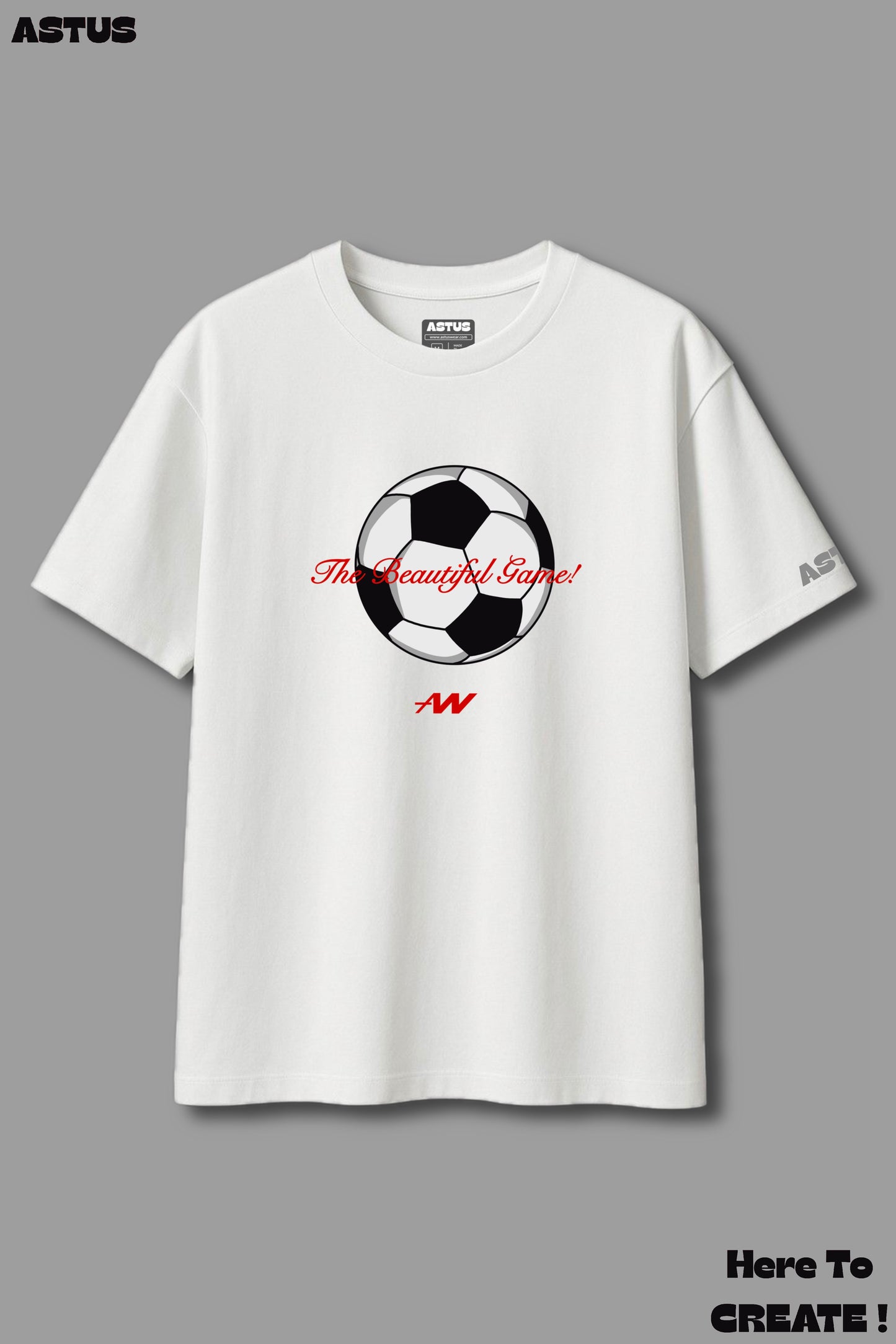 “The Beautiful Game" Football Graphic Oversized fit T-shirt