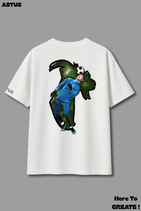 “G.O.A.T CR7" Football Graphic Oversized fit T-shirt