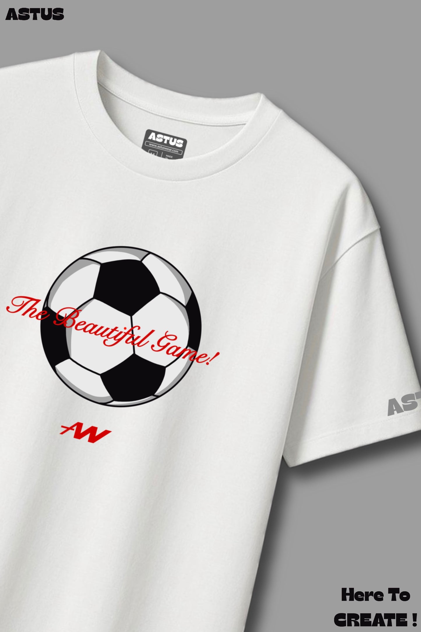 “The Beautiful Game" Football Graphic Oversized fit T-shirt