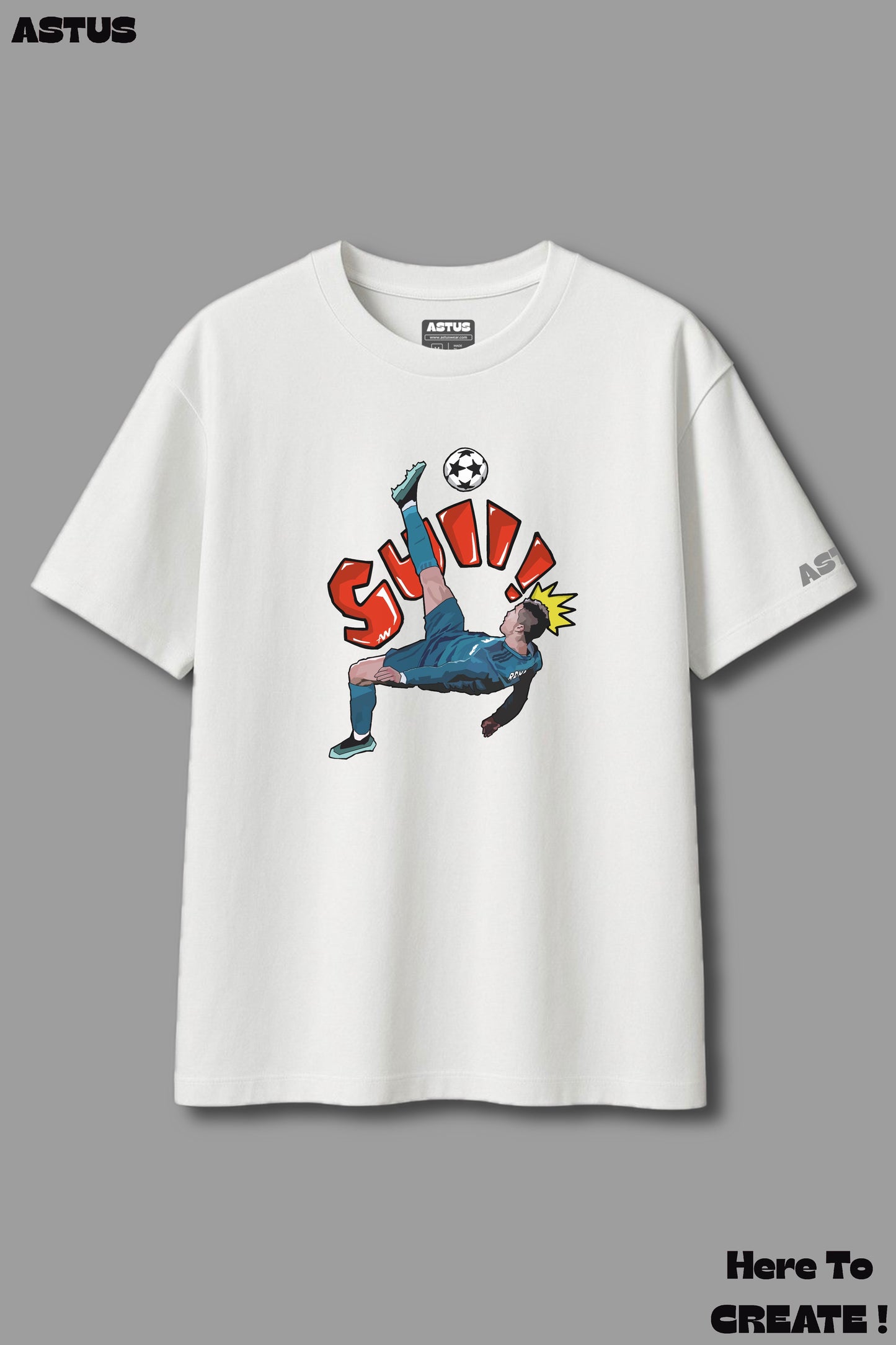 “CR7 Real Madrid" Football Graphic Men's Oversized fit Cotton T-shirt