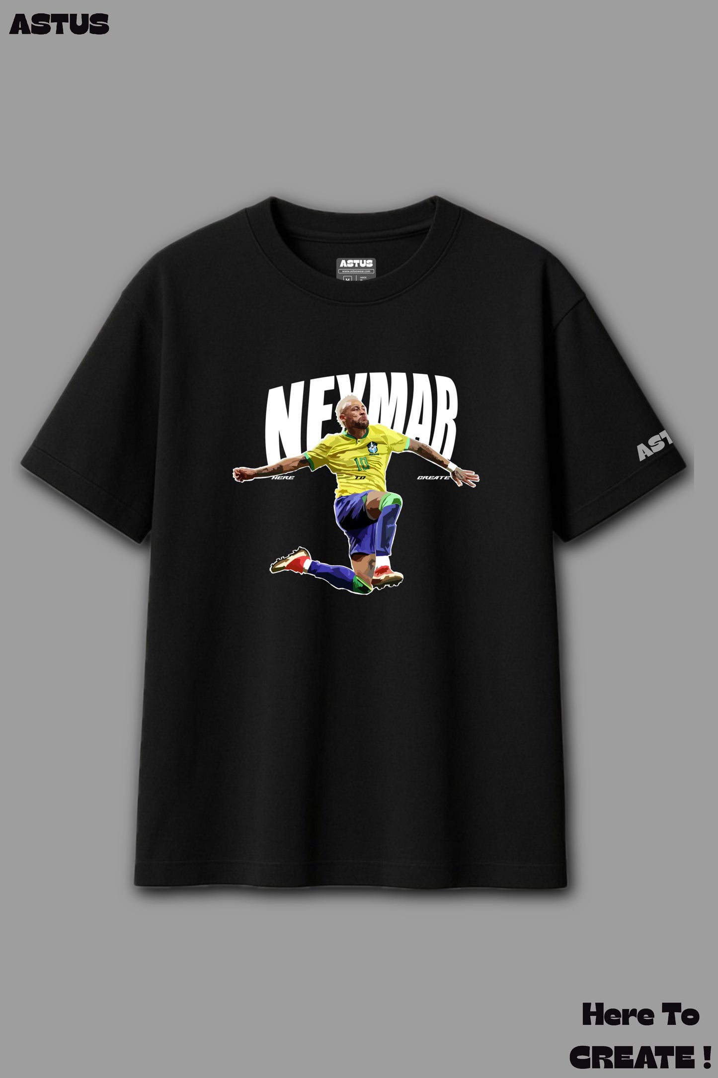 “NEYMAR" Football Graphic Men's Oversized fit Cotton T-shirt